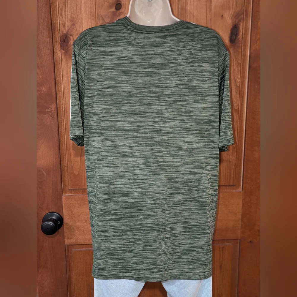 Adidas Men's Green‎ Striped Shirt